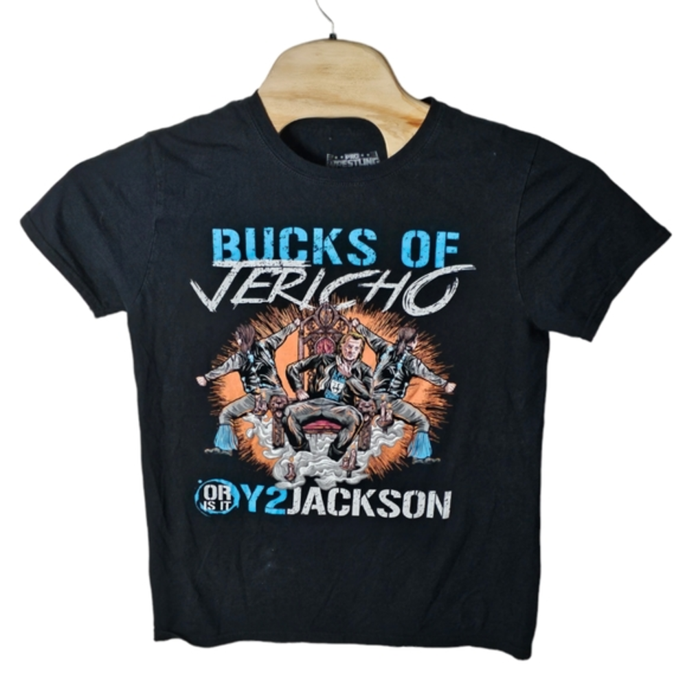 Pro Wrestling Tees Bucks of Jericho Y2 Jackson T-Shirt Men's Medium Black‎ AEW